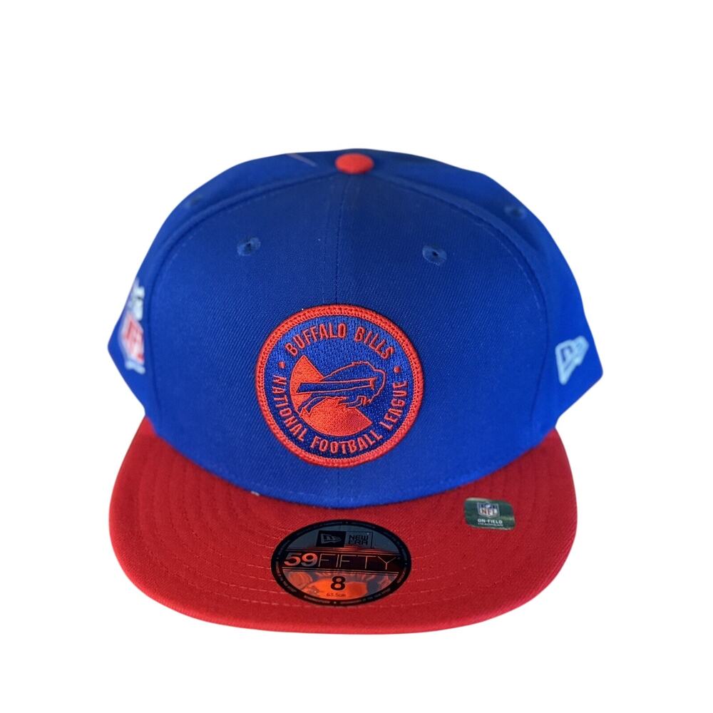 Buffalo Bills Sideline Low Profile New Era 59FIFTY Hat Blue and Red Size 8